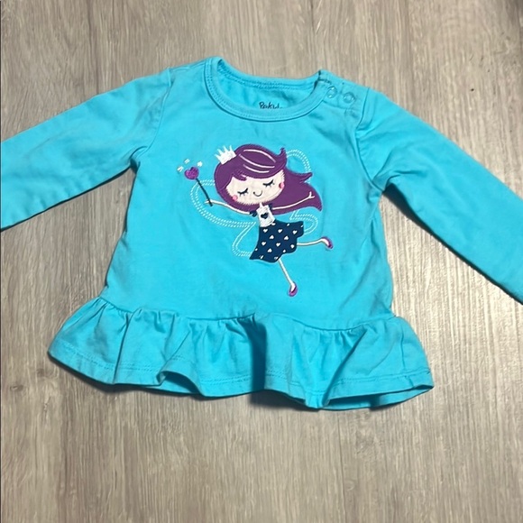 4/$20 Blue Kids Shirt with Dancing Girl Design - Picture 1 of 1